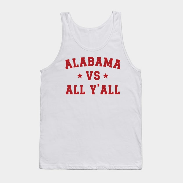 Alabama Vs. All Y'all v4 Tank Top by Emma